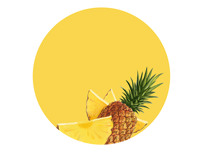 Pineapple digital illustration digital painting drawing food fruit illustration package packaging pineapple