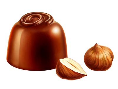 Cadbury • Nuts • Illustrations for packaging candy digital illustration digital painting drawing food illustration nuts package packaging