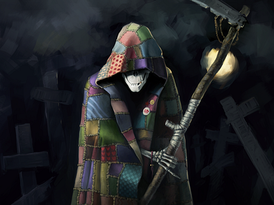 Ridiculous Death death digital illustration digital painting drawing illustration night patchwork