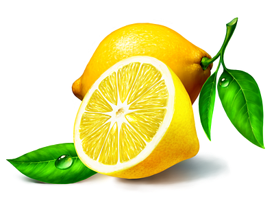 Dirol • Lemon • Illustrations for packaging digital illustration digital painting dirol drawing food fruit illustration lemon package packaging