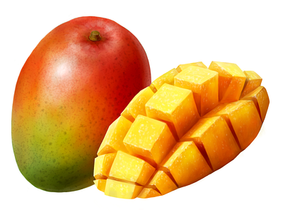 Dirol • Mango • Illustrations for packaging digital illustration digital painting dirol drawing food fruit illustration mango package packaging