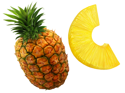 Dirol • Pineapple • Illustrations for packaging dirol food illustration package packaging pineapple