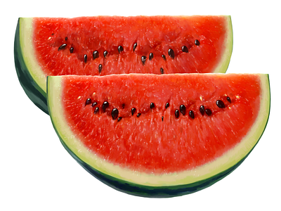 Dirol • Watermelon • Illustrations for packaging