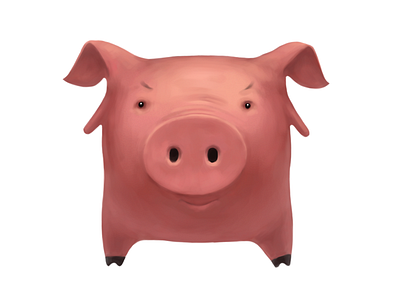 Pig • Square Animals World animals illustration pig