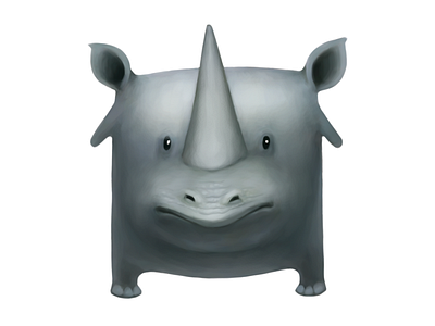 Rhino • Square Animals World animals illustration rhino