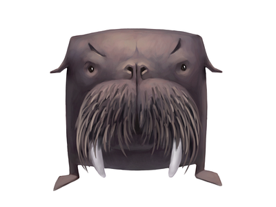 Walrus • Square Animals World animals illustration walrus