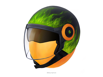 Biker Apricot • Series of avatars for colleagues apricot avatar avatars biker illustration