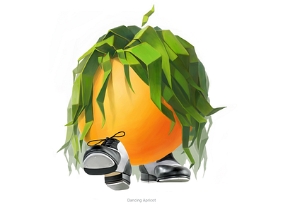 Dancing Apricot • Series of avatars for colleagues apricot avatar avatars dancing illustration