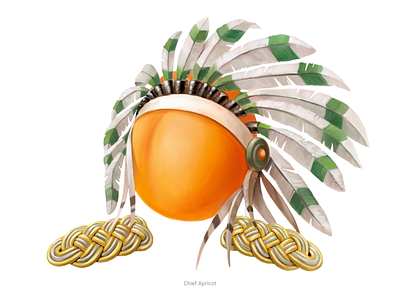 Chief Apricot • Series of avatars for colleagues apricot avatars digital illustration drawing illustration