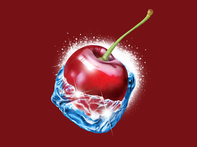 Stimorol • Ice Cherry cherry food fruit ice illustration package packaging