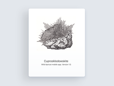 Cuprosklodowskite about crystal dotwork illustration ink lineart