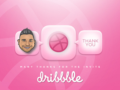 Thank you, Dribbble adelaide basketball invitation logo thanks