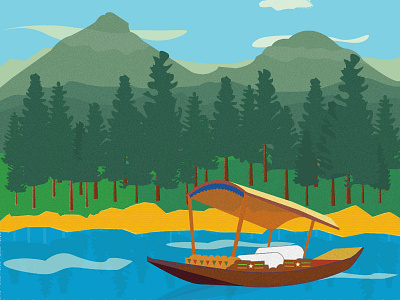 On the lake again colors design drawing illustration vector vector art vector illustration vectors