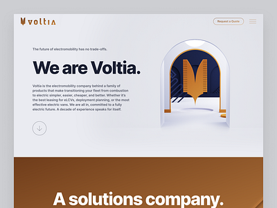 VOLTIA about page 3d about clean design ui ux web webdesign
