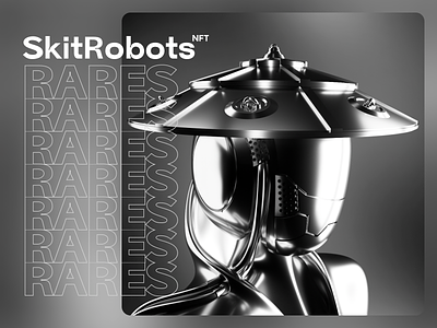 SkitRobots - Rares NFT 3d design nft opensea rare robot typography