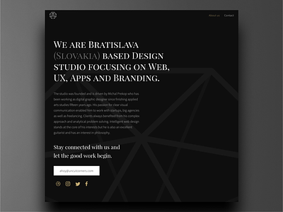 Uncut Corners new website about black dark portfolio studio ui ux web