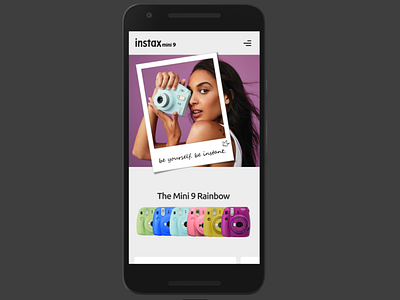 Fujifilm Instax mini 9 redesign mobile website