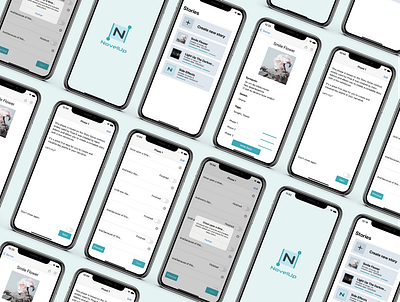 NovelUp! app design logo ui ux