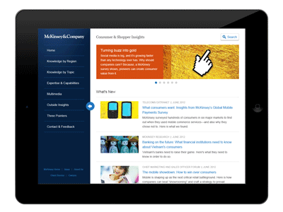 Slide-in Menu for a News Reader App app app design clean design ios ipad menu news reader side menu slide in ui