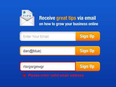 Newsletter Sign up Form design form newsletter sign up