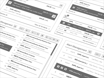 App Widget Wireframe Design