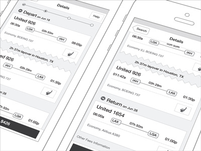 iPhone App Wireframe