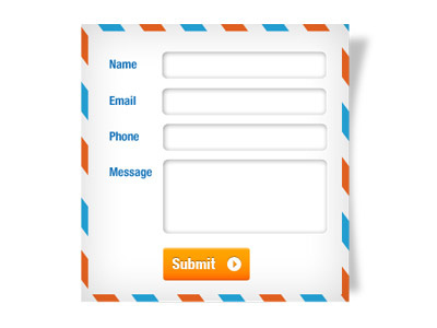 Contact Form contact form designer envelope form graphic designer new york stylish