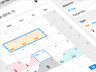iOS Calendar App / Human Resource Management