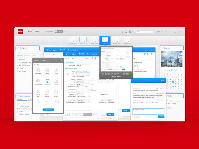 Smart Office ux design app design healthcare application design ui design visual design windows 8 widget daniel afrahim erp software
