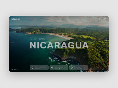 Nicaragua Travel Webdesign adobe design graphic icon logo typography ui ux web webdesign website