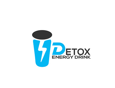 Detox Energy Drink branding design flat logo