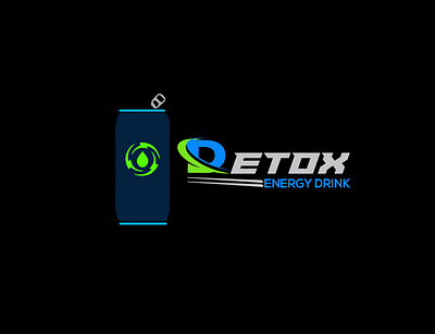 Detox Energy Drink 2 branding design flat logo