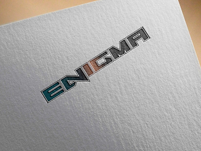 Enigma logo concept brand identity flat logo minimalist mockup monoline