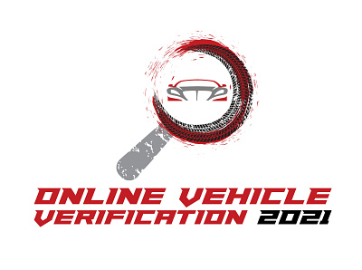 Online vehicle verification brand identity branding design flat logo minimal mockup vector