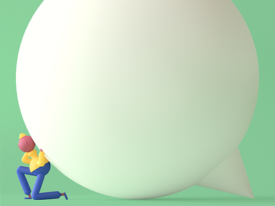 Speechbubble 3d animation characterdesign cinema4d design illustration
