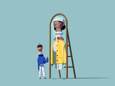Mirror Lady 3d animation characterdesign cinema4d illustration shortfilm