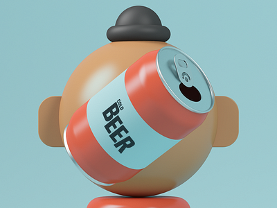 Beer face 3d beer characterdesign cinema4d design illustration