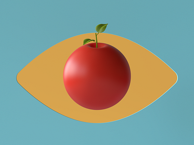 Eye Apple 3d abstract apple cinema4d design illustration