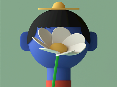 Flower Face 3d abstract characterdesign cinema4d design illustration