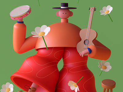 End of the show 3d abstract characer characterdesign cinema4d design editorial illustration