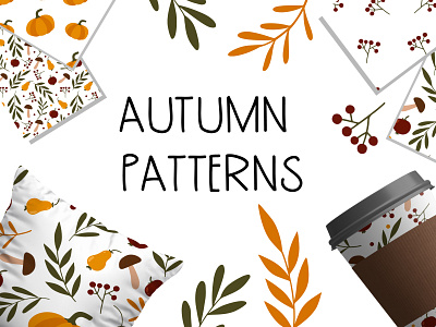 Autumn forest patterns autumn clipart cozy design hand drawn hygge illustration pattern seamless seamless pattern vector