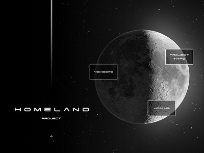 Homeland project website concept branding concept creativity design logo moon project space ui ux web website