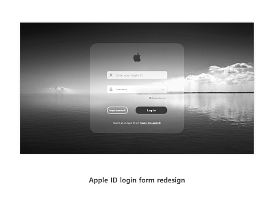 Login form redesign apple black branding design login form redesign ui white
