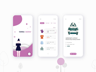 Mobile app concept design - Clothes Assistor