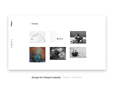 Oakpot website - section "Portfolio" design ui ux web website