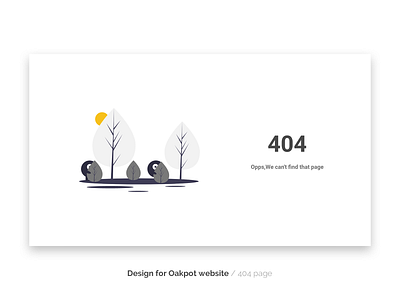 Oakpot website - 404 page 404 page design ui ux web website