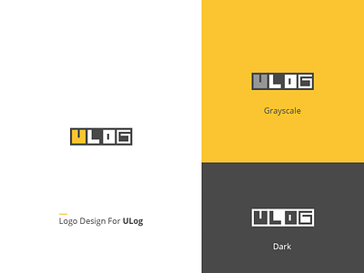 Logo design for ULog branding design logo logodesign vector yellow