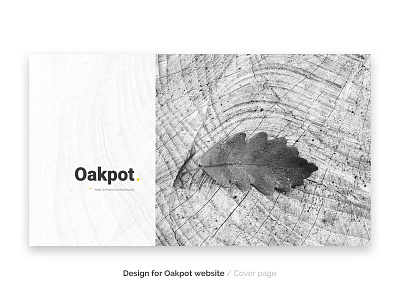 Oakpot website - cover page