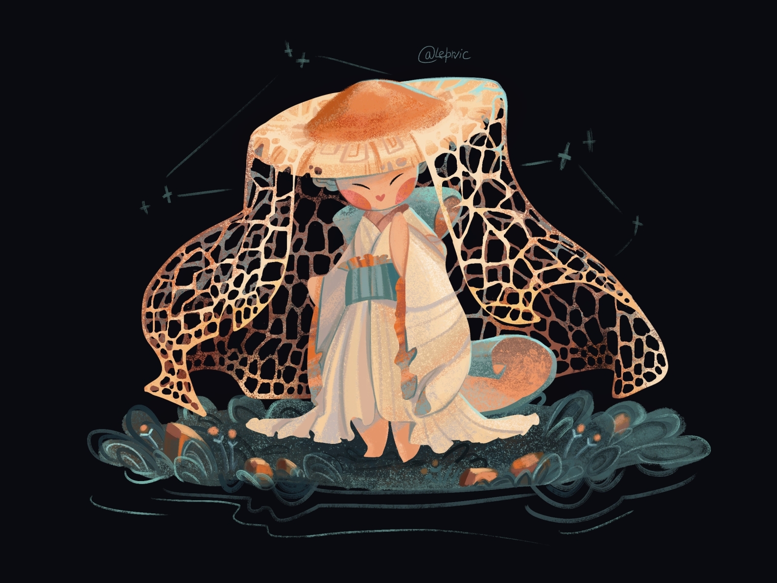 Mushroom Lady by Victoria Sav on Dribbble