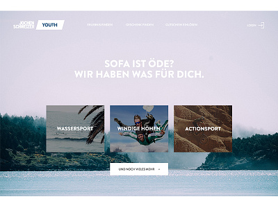 Jochen Schweizer Youth Concept action desktop emotions images interface light online sport ui ux web
